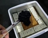 A picture of step 4 of No Bake Blueberry Biscuit Cake.