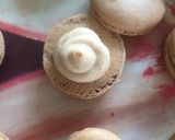 Foto langkah ke 22 dari resep Macaron - Red Velvet ft Tiramisu.