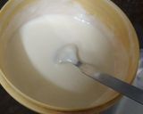 A picture of step 2 of Mayo sandwich with cheese dip.