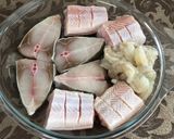 A picture of step 1 of Chettinad Fish Fry.