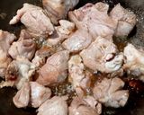 A picture of step 3 of Mutton Rogan Josh (Mutton in Kashmiri style).