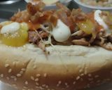 Foto del paso 13 de la receta: Perrito🌭caliente🥓de pollo🍗y tocineta🌭hawaiano🍍