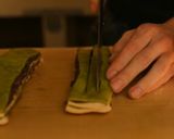A picture of step 10 of Matcha red bean braided bread.
