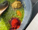 A picture of step 3 of Dum aloo (baby potato curry).