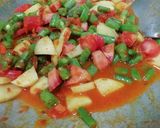 A picture of step 5 of Beans & Potato Bhaji.