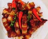 Hình bước làm 4 của món Ba rọi kho khô (món chay)