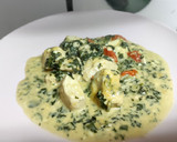 Foto del paso 11 de la receta: Pollo con salsa de espinacas y tomatitos cherry