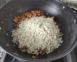 Foto del paso 7 de la receta: "Arroz" de Coliflor con Pollo y verdura🫑🍆🧅
