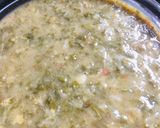 A picture of step 1 of Dal spinach kadaiyal.