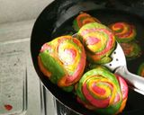 A picture of step 19 of Sweet colourful Custard mathari.