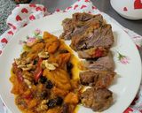 Foto del paso 7 de la receta: Paleta con salsa agridulce y omelette con vegetales, jamón y queso