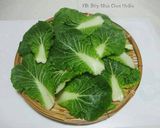 Hình bước làm 1 của món Kim Chi cải bẹ xanh muối xổi 봄동겉절이