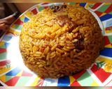 A picture of step 2 of Dafaduka(Party jallof rice).