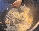 A picture of step 1 of WFH Lentil, spinach and sweet potato curry.