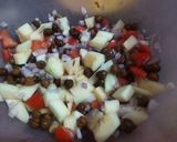 A picture of step 1 of Fruit Chana Chaat.