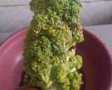 A picture of step 1 of Broccoli fried rice.