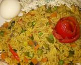 A picture of step 7 of Curry fried rice with coslow.