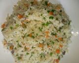 A picture of step 4 of Capsicum and carrot buttered rice.