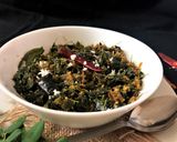 A picture of step 4 of Murungai Keerai Thoran (Drumstick / Moringa Leaves Stir Fry - Kerala style).