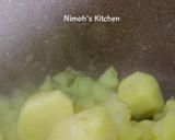 A picture of step 2 of Pigeon Peas Mukimo.