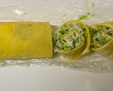 A picture of step 6 of Salad Egg Roll.