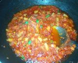A picture of step 5 of White rice with egg and awara (tofu)sauce.