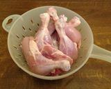 A picture of step 1 of Sunday lunch (chicken noodle soup and baked chicken with potatoes).