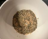 A picture of step 1 of Chicken over garlic Parmesan spaghetti.