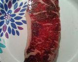 A picture of step 1 of From the freezer to table strip steak.
