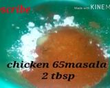 A picture of step 5 of Chicken 65.