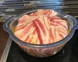 Sajtos, baconos csirkemell rizibizivel recept fázis 3 fotója