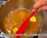 A picture of step 10 of Upside Down Lemon, Maple and Vanilla Pudding with Lemon Maple Butter.