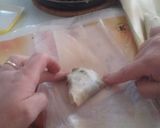 Une image de l'étape 4 de Triangle ou les cigarres farcie au poulet épinards au crème.
