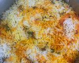 A picture of step 7 of Chicken malai biryani.