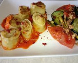 Foto del paso 10 de la receta: Mezzi paccheri rellenos de rape y rodaballo con verduras
