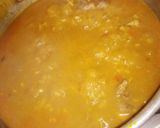 A picture of step 2 of Tuwon Masara with Okro Soup.