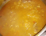 A picture of step 2 of Tuwon Masara with Okro Soup.