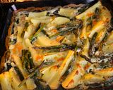 Spárgás-burgonyás felfújt burratával és húspogácsával recept fázis 6 fotója