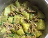 A picture of step 3 of Keto Wagyu Beef and Chayote Green Curry.