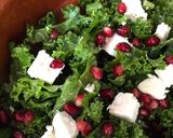 A picture of step 3 of Kale and feta salad.