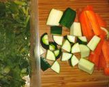 A picture of step 4 of Stirfried Squid and Bok Choy soup.