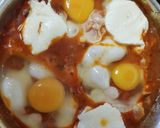 A picture of step 5 of My Lovely One Pan,Tasty Bacon, Eggs & Tomato Baked Breakfast.😁.