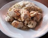 Foto del paso 7 de la receta: Pechuga con pasta Riso a la crema