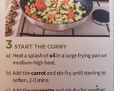 A picture of step 3 of Prawn red Thai curry.