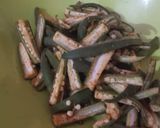 A picture of step 2 of Kurkuri bhindi.