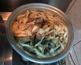 A picture of step 7 of Hot and Sour Soup with Tofu and Bamboo Shoots.