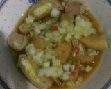 Foto langkah ke 6 dari resep Pempek KW (tanpa ikan) isi sosis dan telur.