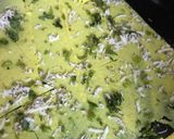 A picture of step 5 of Khandvi.