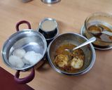 A picture of step 2 of Sambar idli.