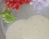 A picture of step 2 of Masala papad.